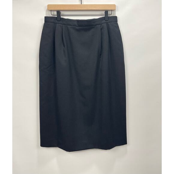 Land’s End Black Wool Straight‎ Skirt - Picture 1 of 5
